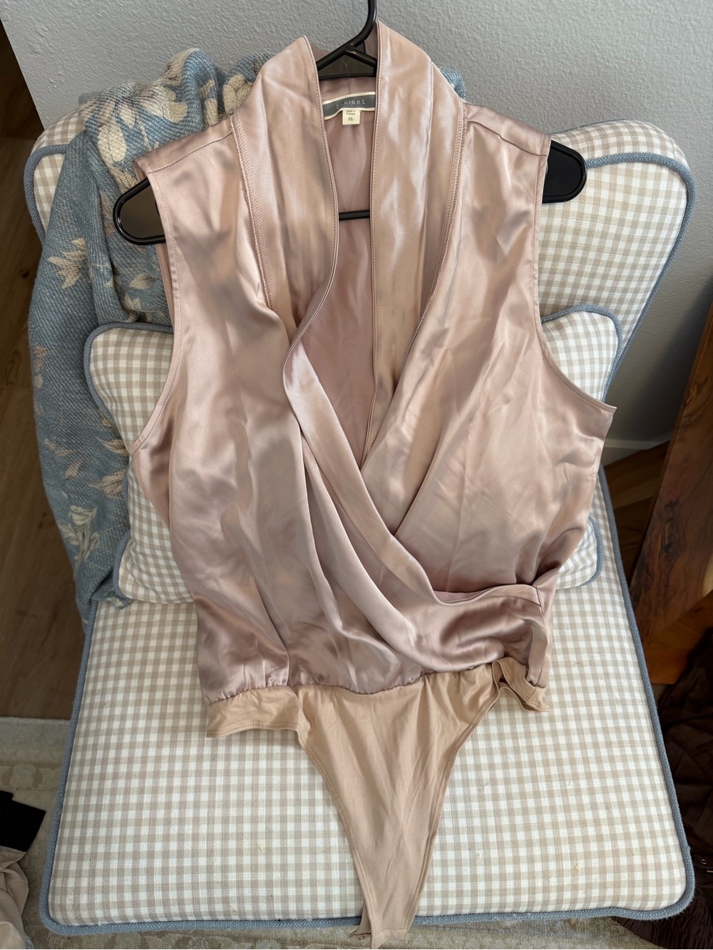 Silky Blush Pink Wrap Bodysuit